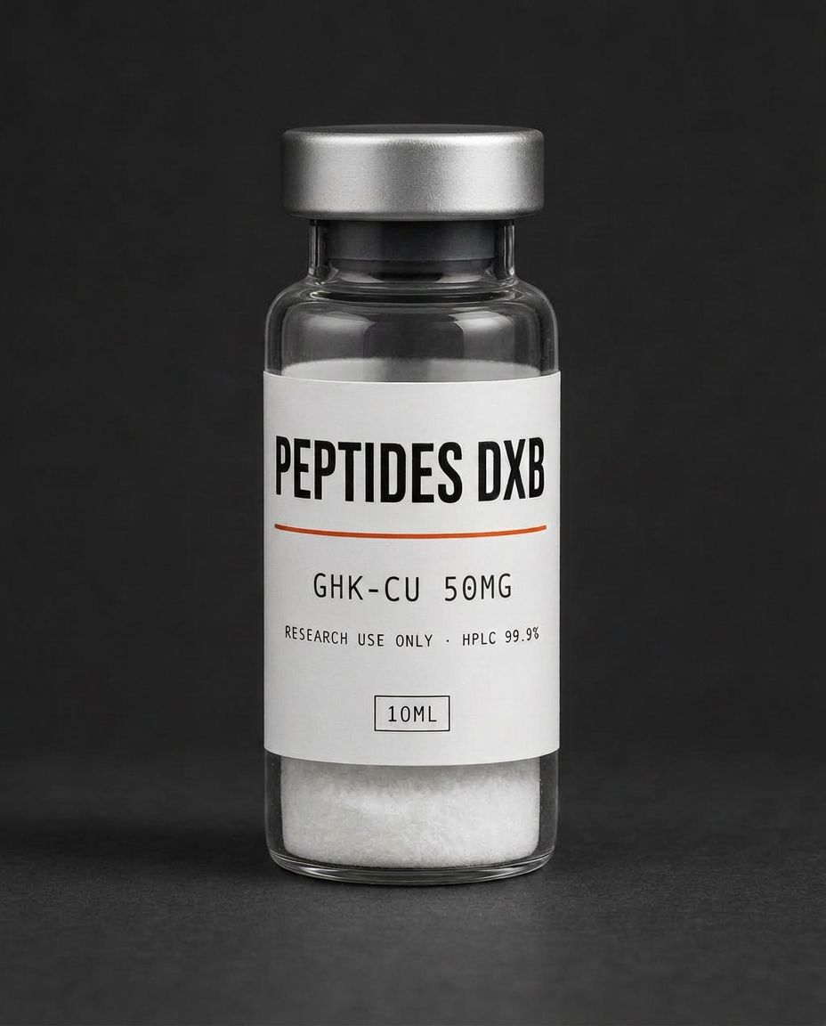 DXB Glow GHK-Cu 50mg research peptide vial